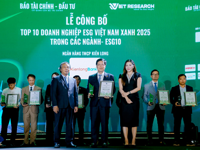 KienlongBank: Định hình tương lai bền vững với Top 10 ESG Việt Nam Xanh 2025