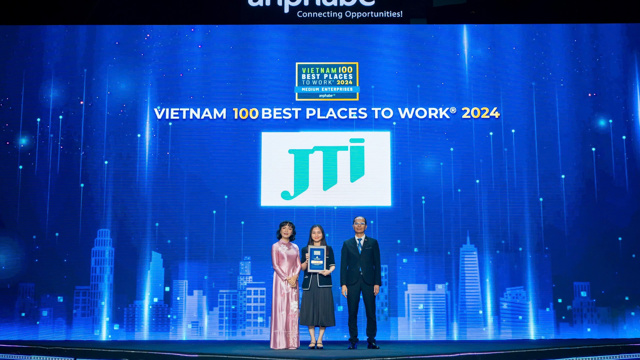 JTI Việt Nam tiếp tục đạt Top 100 Nơi làm việc tốt nhất của Anphabe