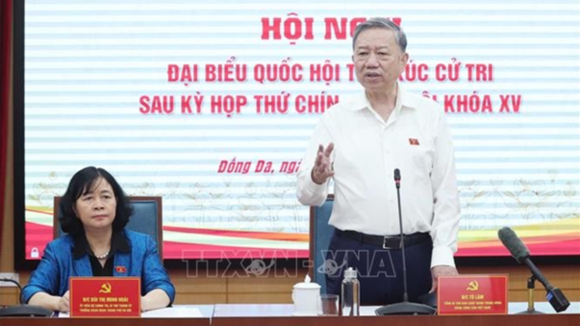 Tổng Bí thư Tô Lâm tiếp xúc cử tri Hà Nội sau Kỳ họp thứ Chín, Quốc hội khóa XV