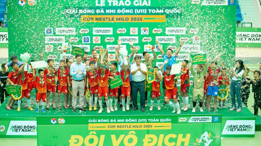 U11 Hưng Yên lần đầu vô địch Giải Bóng đá Nhi đồng Toàn bongdaso danh sách các trận đấu – Cúp Nestlé MILO 2025