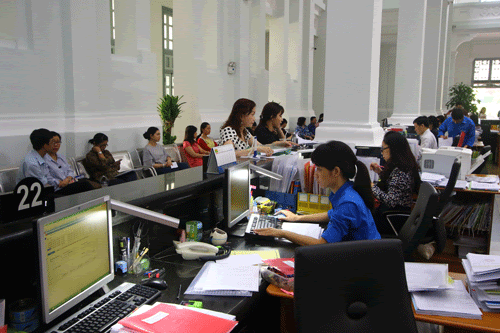 Giao dịch tại Phòng Kế toán Kho bạc Nhà nước TP. Hồ Chí Minh.