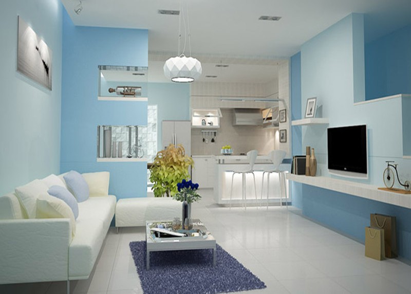 Cách phối màu kết hợp thiết kế nội thất phòng khách sang trọng ...