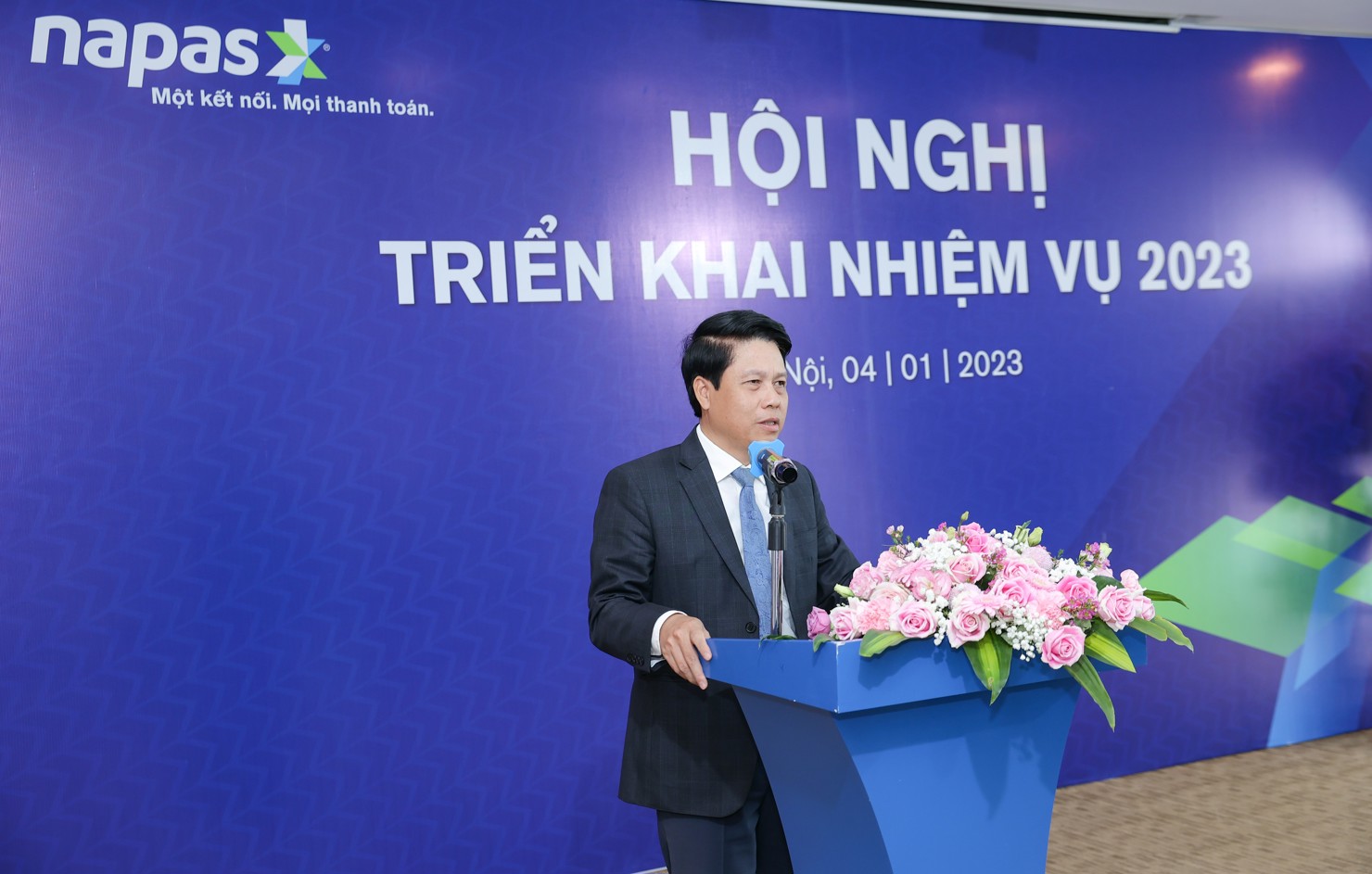 Phó Thống đốc Ngân hàng Nhà nước Phạm Tiến Dũng phát biểu chỉ đạo tại Hội nghị triển khai nhiệm vụ 2023 của NAPAS.