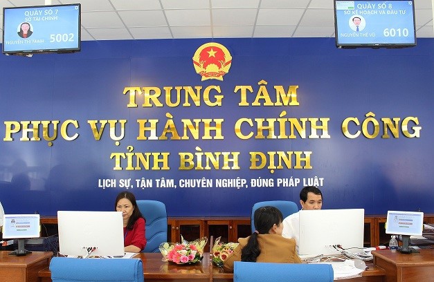  Trung tâm Phục vụ hành chính công tỉnh Bình Định.