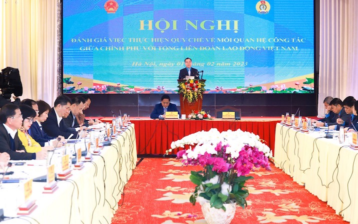 Hội nghị đánh giá việc thực hiện quy chế về mối quan hệ công tác giữa Chính phủ và Tổng LĐLĐ Việt Nam