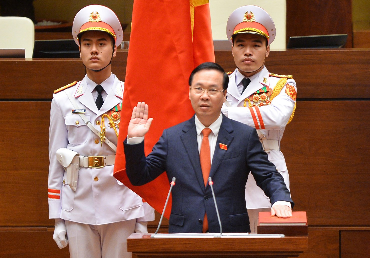 Tân Chủ tịch nước Võ Văn Thưởng tuyên thệ nhậm chức sáng 2/3/2023.