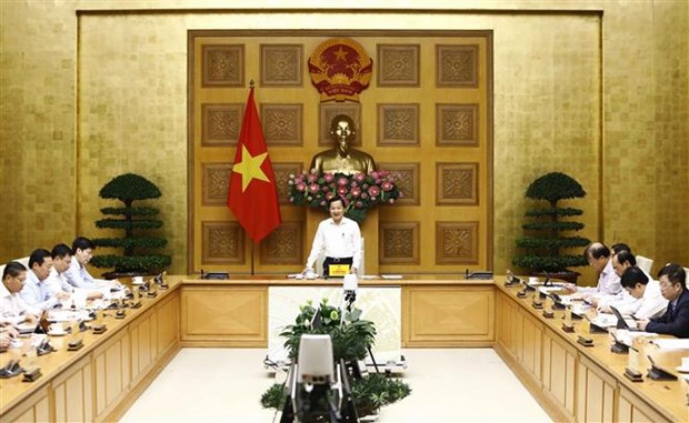 Phó Thủ tướng Chính phủ Lê Minh Khái – Trưởng Ban chỉ đạo phát biểu chỉ đạo tại cuộc họp