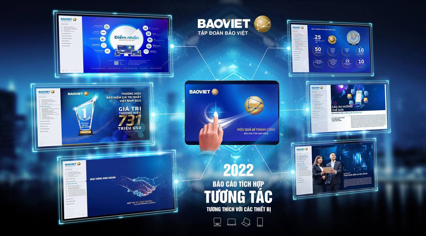 Bảo Việt là doanh nghiệp đầu tiên của Việt Nam ứng dụng giải pháp công nghệ tương tác trong việc triển khai báo cáo tích hợp.