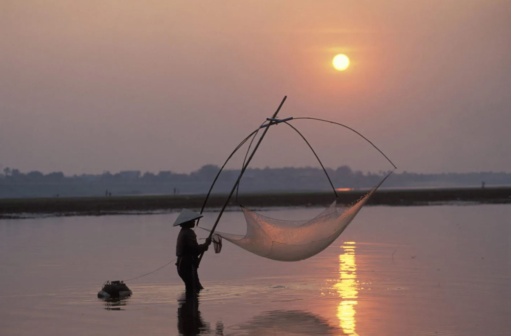 Nhiều ngư dân ở khu vực sông Mekong hoàn toàn kiếm sống bằng nghề đánh cá. Nguồn: Internet.