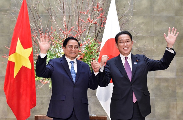Thủ tướng Phạm Minh Chính và Thủ tướng Nhật Bản Kishida Fumio trong chuyến thăm chính thức Nhật Bản của Thủ tướng Phạm Minh Chính từ ngày 22-25/11 - Ảnh: VGP