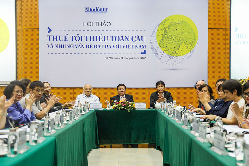 Các chuyên gia tham gia thảo luận tại Hội nghị Thuế tối thiểu toàn cầu và những vấn đề đặt ra đối với Việt Nam do Tạp chí Nhà đầu tư tổ chức.