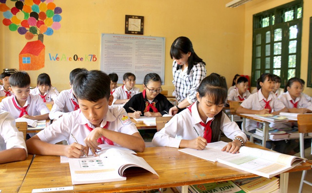 Một lớp học tại Trường Phổ thông dân tộc nội trú ATK Sơn Dương (huyện Sơn Dương, tỉnh Tuyên Quang).