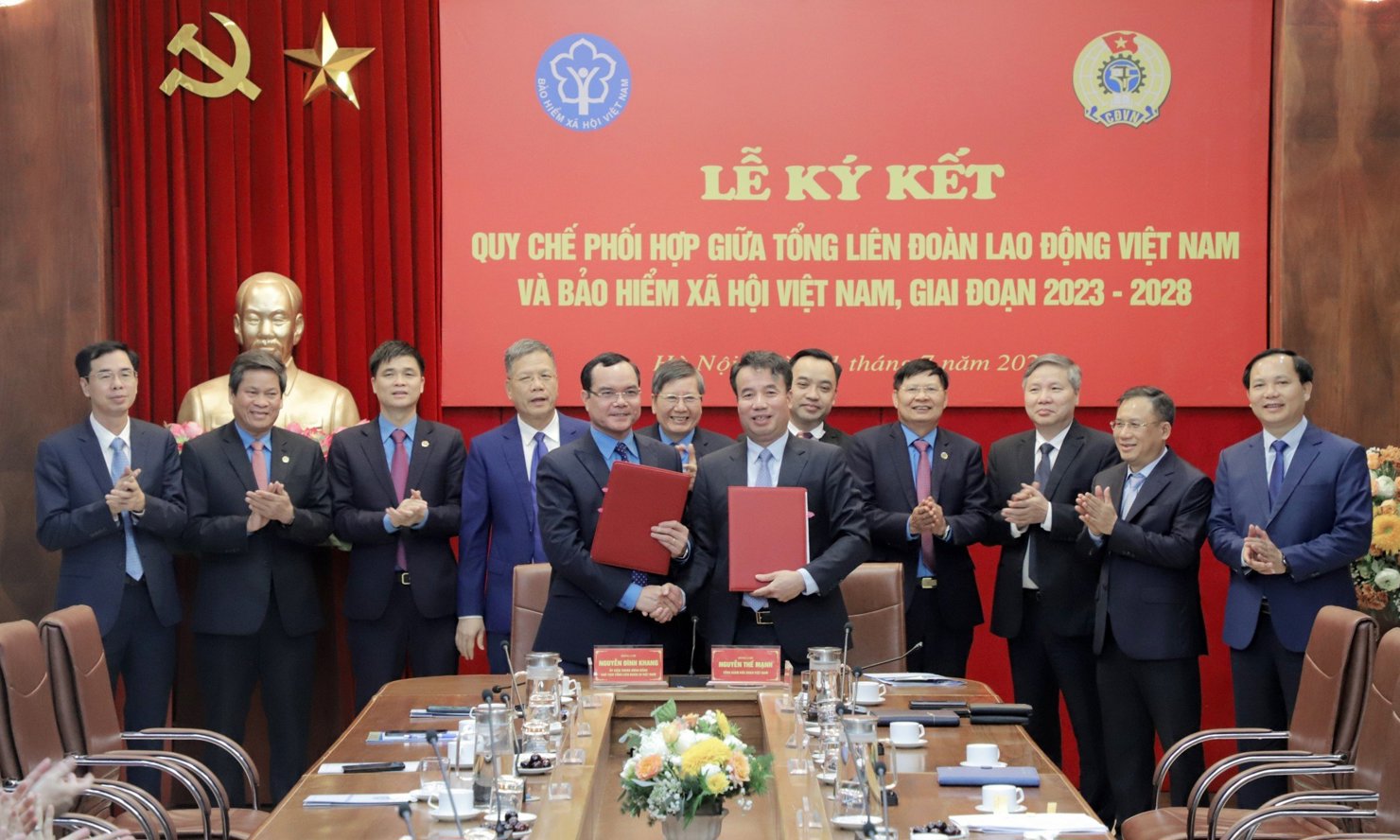 BHXH Việt Nam ký Quy chế phối hợp công tác giai đoạn 2023 - 2028 với Tổng Liên đoàn Lao động Việt Nam. 