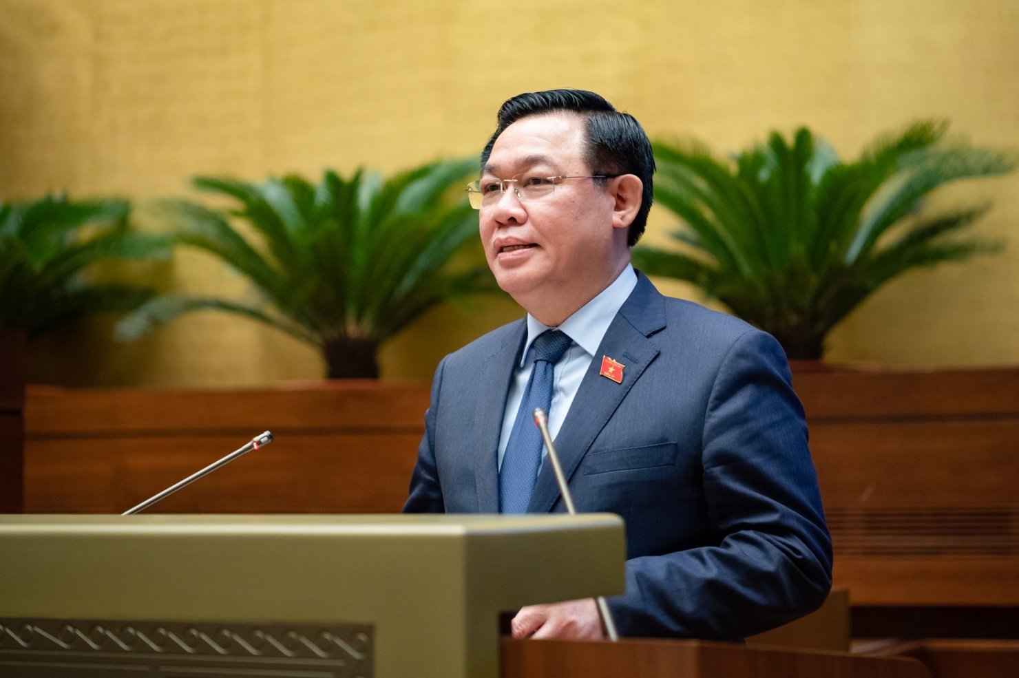 Chủ tịch Quốc hội Vương Đình Huệ phát biểu chỉ đạo và kết thúc Hội nghị.