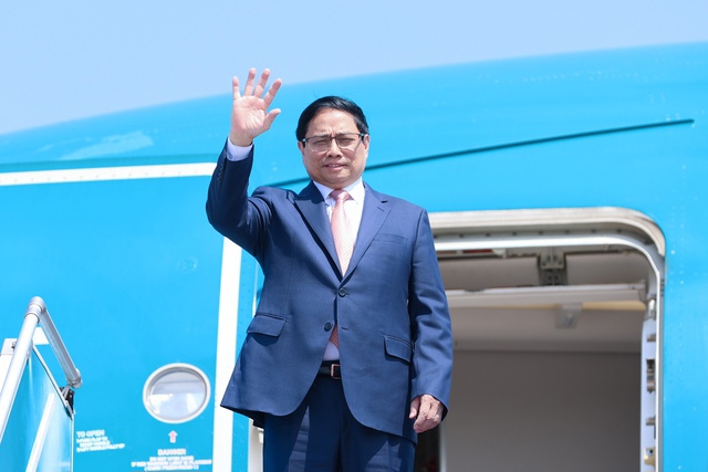 Thủ tướng Chính phủ Phạm Minh Chính lên đường dự Hội nghị cấp cao ASEAN-GCC và thăm Saudi Arabia - Ảnh: VGP/Nhật Bắc
