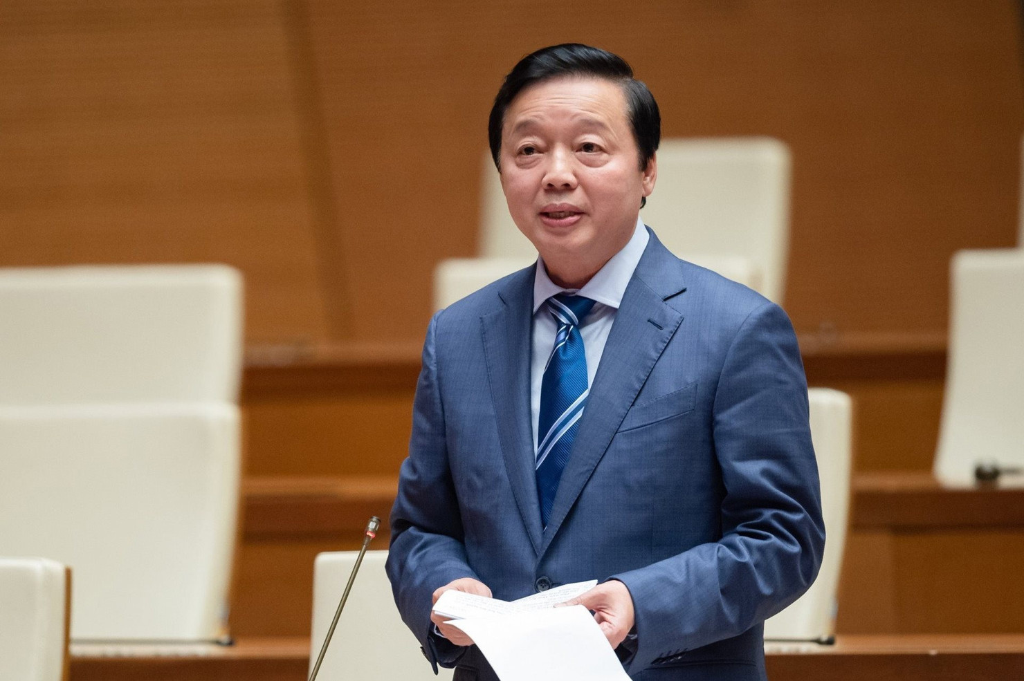 Phó Thủ tướng Chính phủ Trần Hồng Hà phát biểu tại hội nghị trực tuyến về công tác định giá đất. Ảnh internet