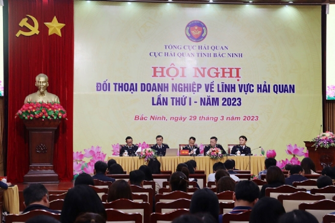 Hải quan Bắc Ninh thường xuyên tổ chức các hội nghị đối thoại với doanh nghiệp. Ảnh: internet