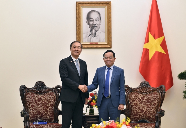 Phó Thủ tướng Chính phủ Trần Lưu Quang tiếp Chủ tịch Cơ quan hợp tác quốc tế Hàn Quốc (KOICA) Chang Won-sam - Ảnh: VGP/Hải Minh