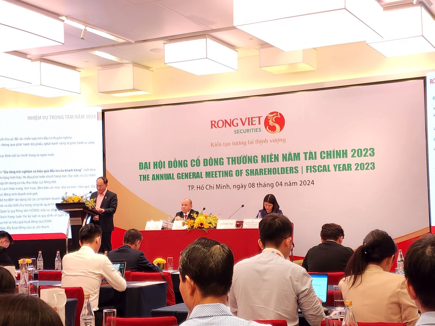 Kế hoạch kinh doanh năm 2024 của Chứng khoán Rồng Việt với  lợi nhuận trước thuế ở mức 360 tỷ đồng. Ảnh: HC