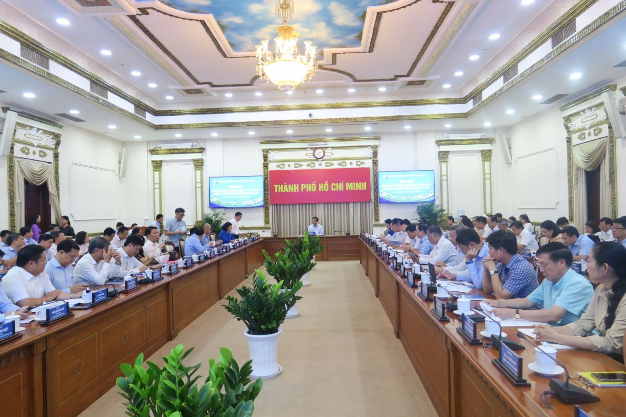 Hội nghị chuyên đề về giải ngân đầu tư công của TP. Hồ Chí Minh quý I/2024. Ảnh: Sơn Nam