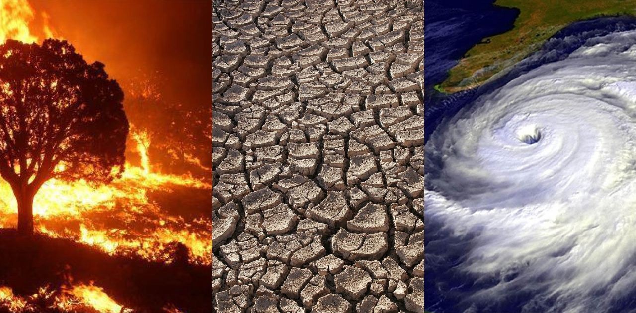  Biến đổi khí hậu toàn cầu bao gồm cháy rừng thường xuyên hơn, thời gian hạn hán kéo dài hơn ở một số vùng và sự gia tăng cường độ gió và lượng mưa từ các cơn bão nhiệt đới. (Ảnh: NASA).