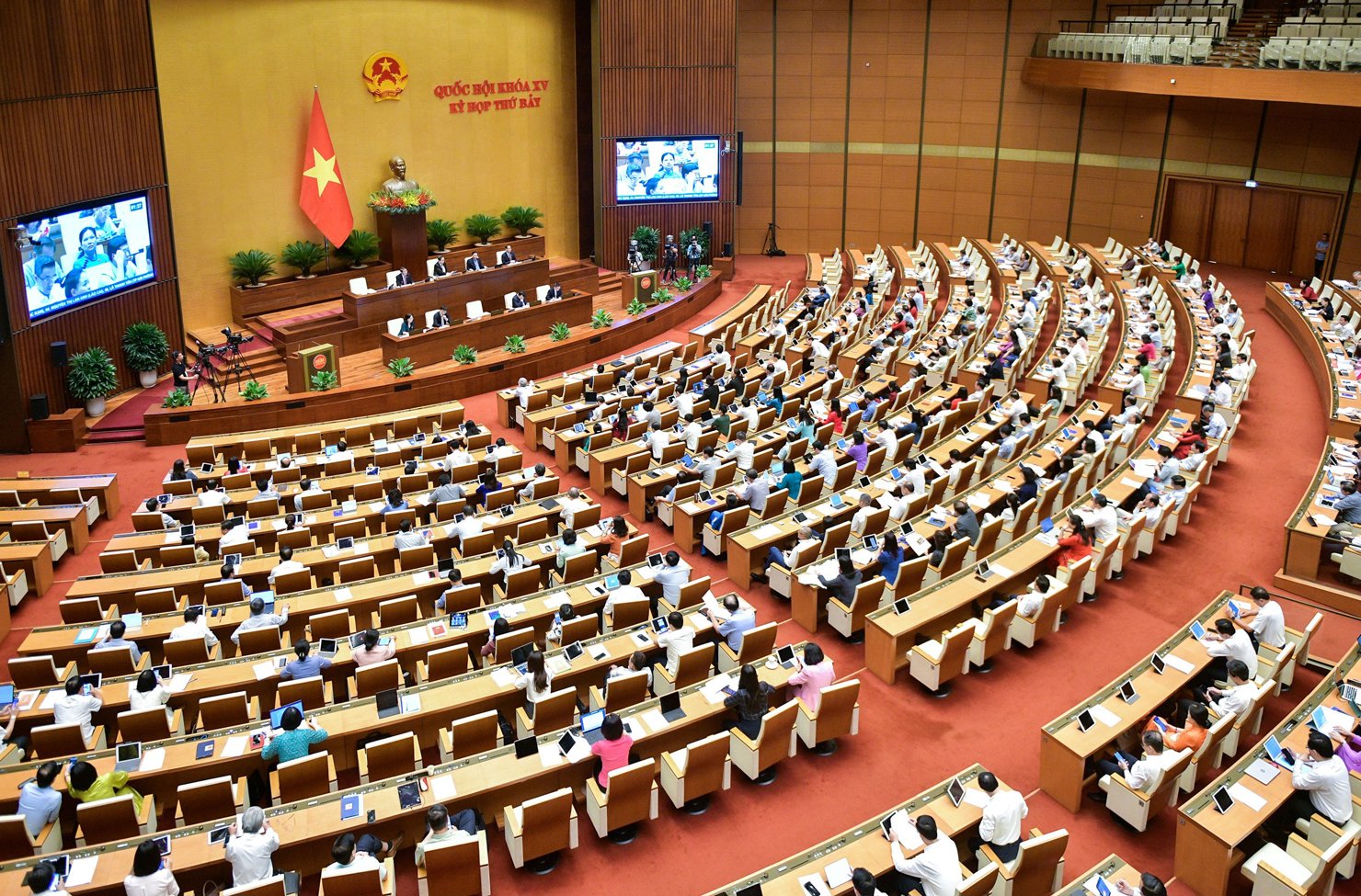 Toàn cảnh phiên họp của Quốc hội ngày 29/5.