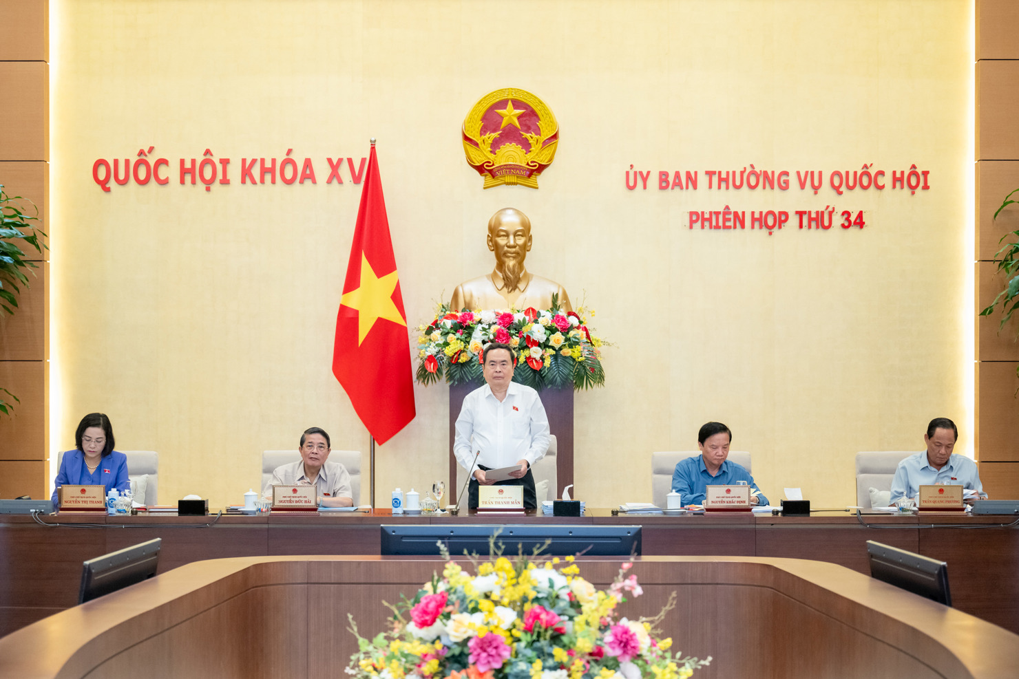 Chủ tịch Quốc hội Trần Thanh Mẫn phát biểu khai mạc Phiên họp.