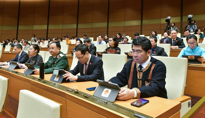 Các đại biểu Quốc hội tại phiên họp.