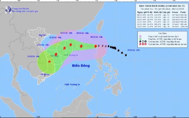 Các Cục DTNN khu vực tăng cường tổ chức trực ban 24/24 giờ, thường xuyên theo dõi chặt chẽ diễn biến của cơn bão số 7 để kịp thời ứng phó.