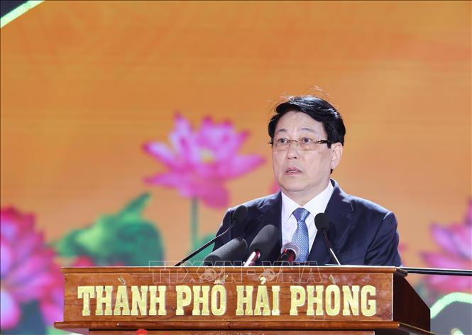 Chủ tịch nước Lương Cường phát biểu tại buổi lễ
