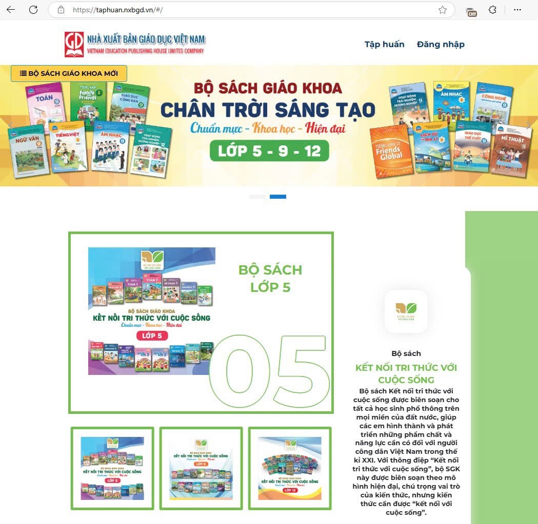 Trang taphuan.nxbgd.vn do Nhà xuất bản Giáo dục Việt Nam trực tiếp quản lý và vận hành. 