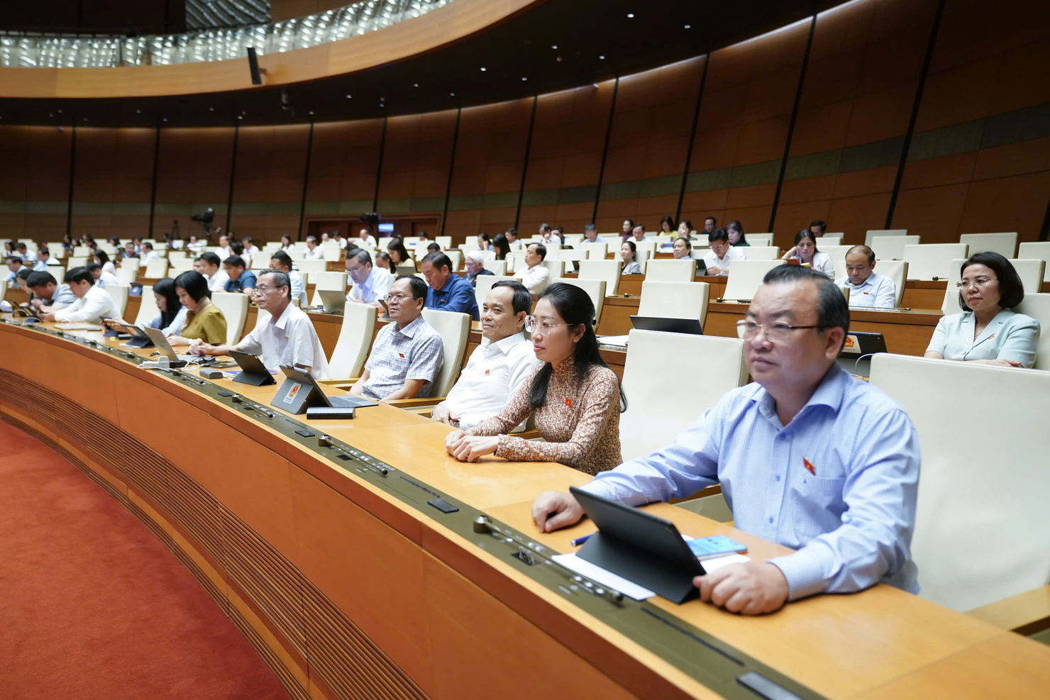 Các đại biểu Quốc hội tại phiên thảo luận.