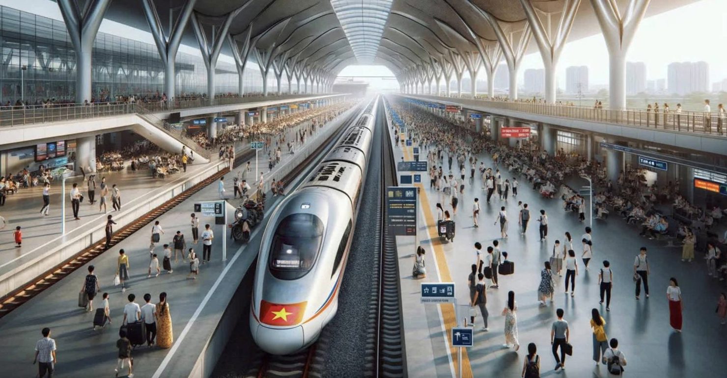Công tác giải phóng mặt bằng hoàn thành để khởi công Dự án đường sắt tốc độ cao trên trục Bắc - Nam vào cuối năm 2026. Ảnh: TN