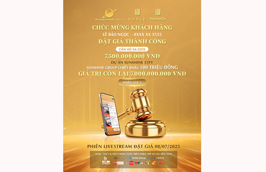 Khách hàng Lê Bảo Ngọc đã sở hữu thành công căn hộ với mức giá 7,5 tỷ đồng