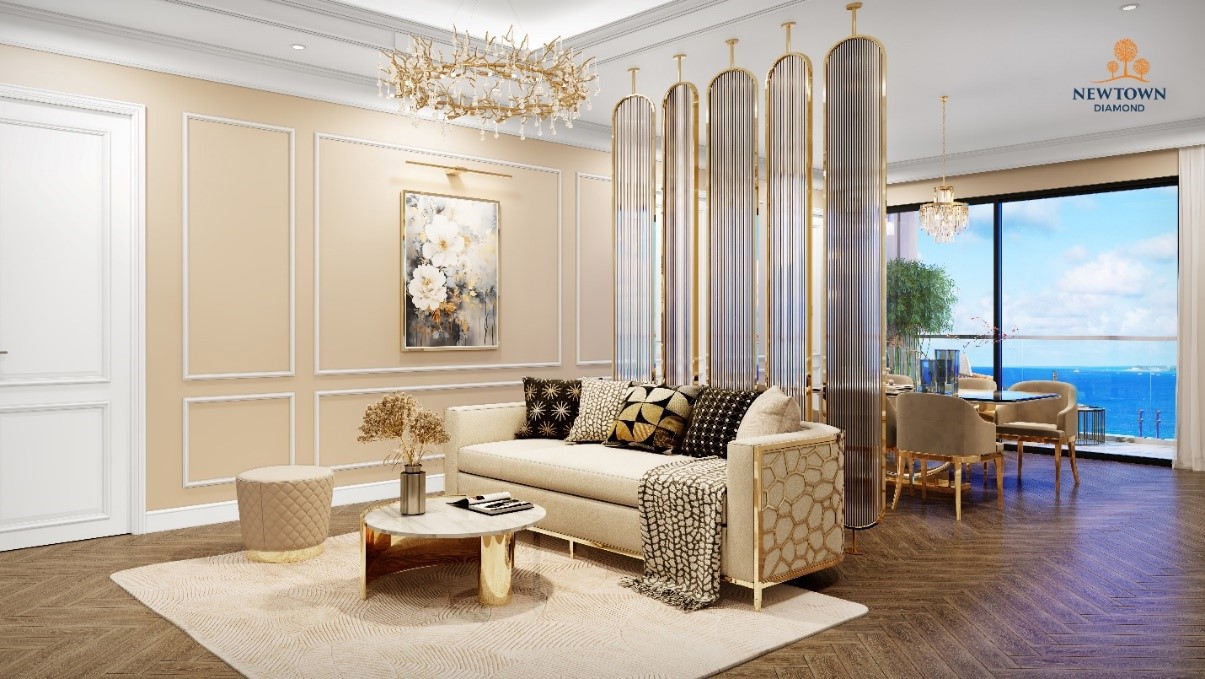 Căn hộ tại Newtown Diamond thiết kế hiện đại. Ảnh: BRG