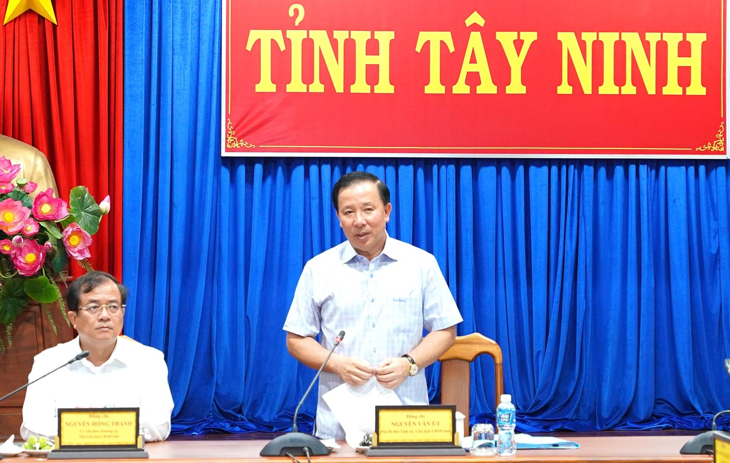 Chủ tịch UBND tỉnh Tây Ninh yêu cầu đẩy nhanh tiến độ giải ngân vốn đầu tư công. Ảnh: TN