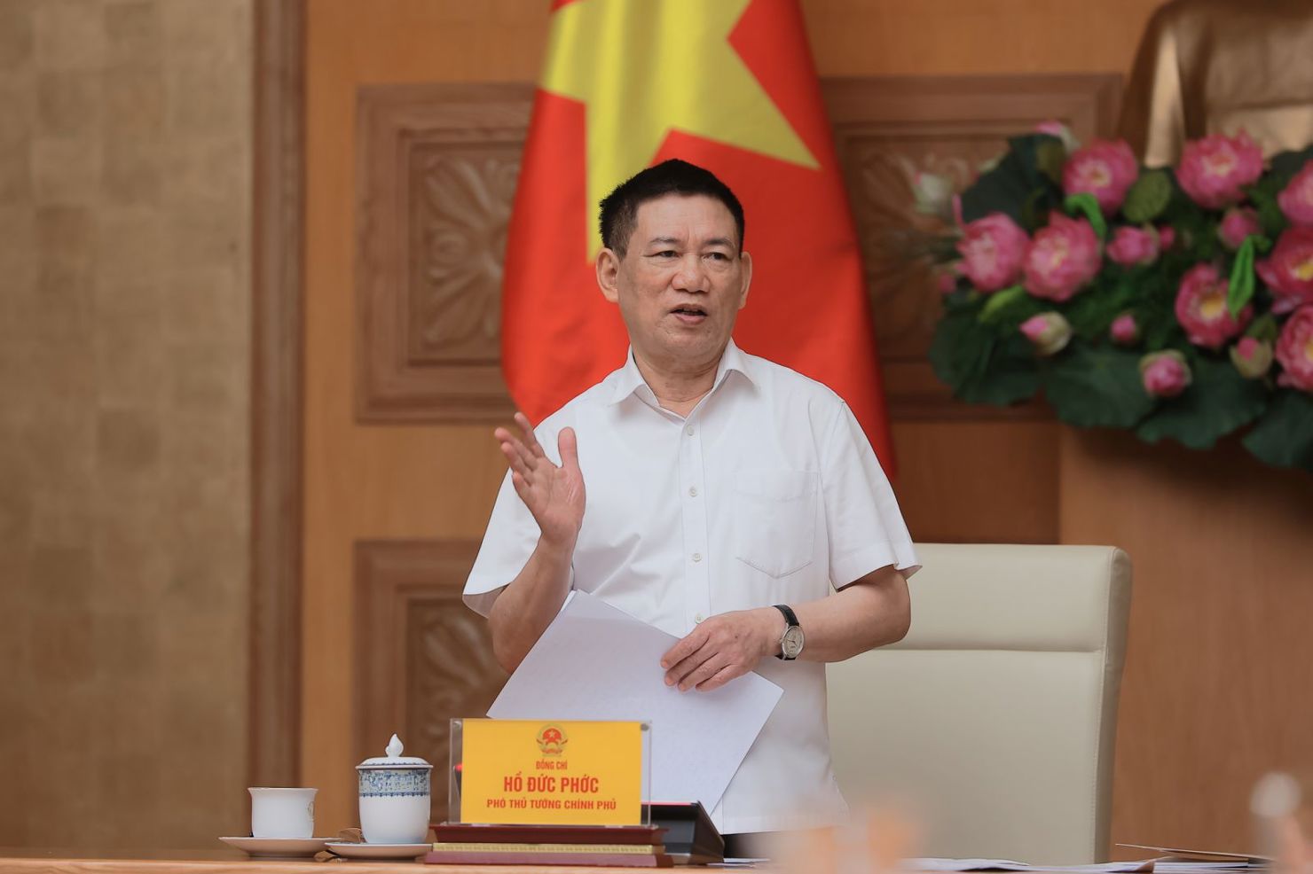 Phó Thủ tướng Chính phủ Hồ Đức Phớc phát biểu chỉ đạo. Ảnh: VGP