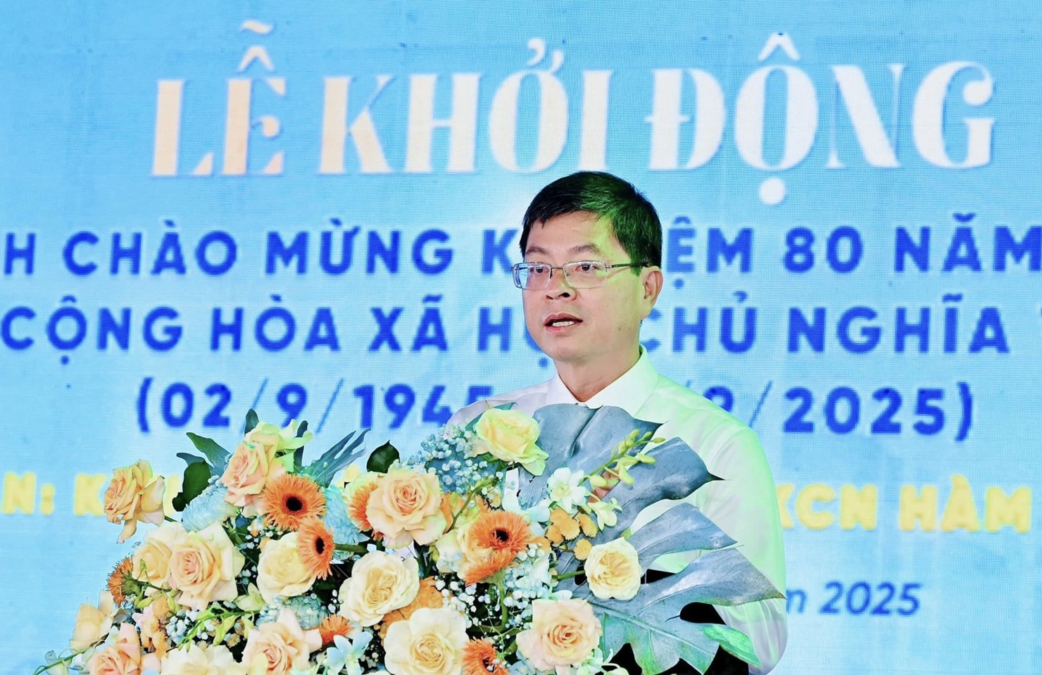 Phó chủ tịch UBND tỉnh Lâm Đồng Nguyễn Hồng Hải phát biểu tại lễ khởi động. Ảnh: N.L