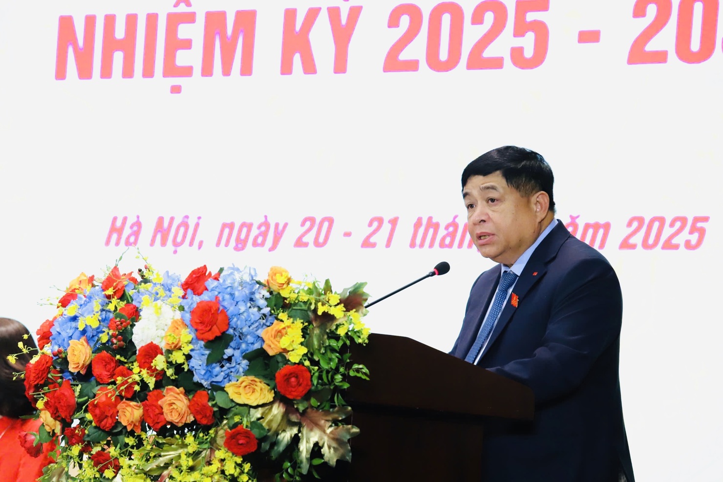 Ủy viên Ban Chấp hành Trung ương Đảng, Ủy viên Ban Thường vụ Đảng ủy Chính phủ, Phó Thủ tướng Chính phủ Nguyễn Chí Dũng phát biểu tại Đại hội.
