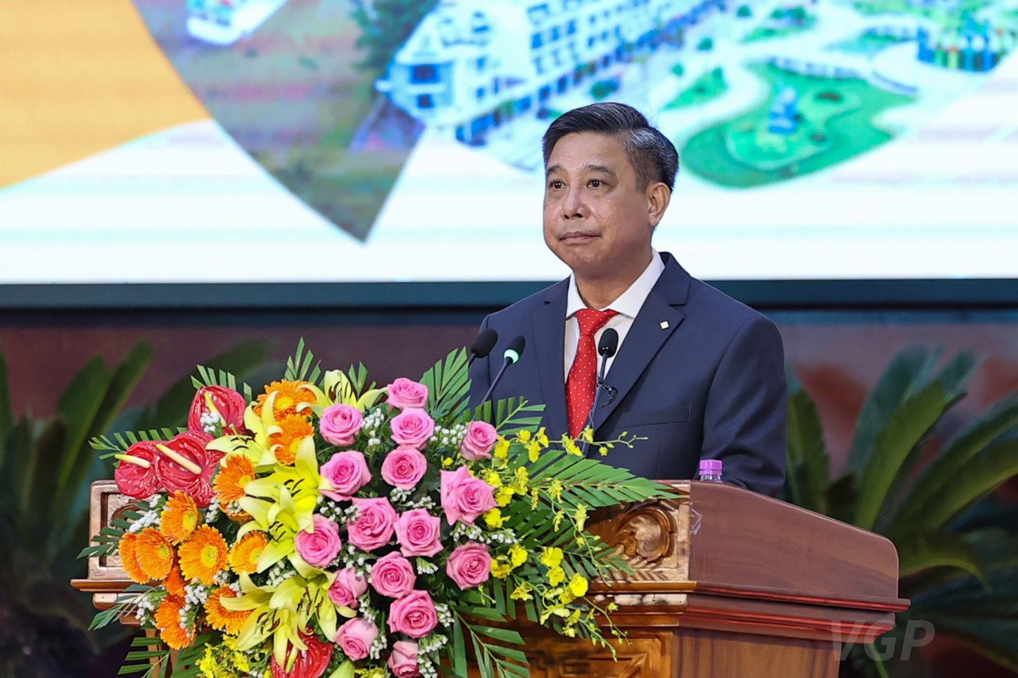 Chủ tịch UBND tỉnh Hậu Giang Đồng Văn Thanh ph&aacute;t biểu tại Hội nghị - Ảnh: VGP/Nhật Bắc