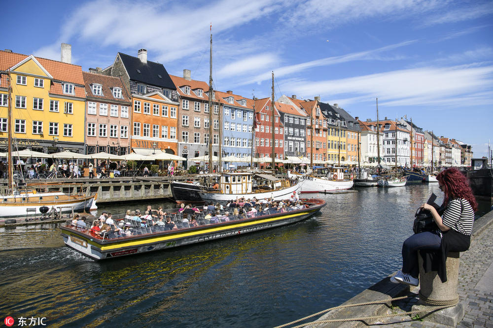 Quang cảnh đường Nyhavn ở Copenhagen, Đan Mạch. Ảnh IC