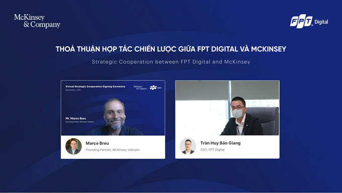 FPT Digital hợp t&aacute;c với McKinsey Việt Nam th&uacute;c đẩy chuyển đổi số c&aacute;c doanh nghiệp trong nước. Ảnh: hiện T&acirc;m