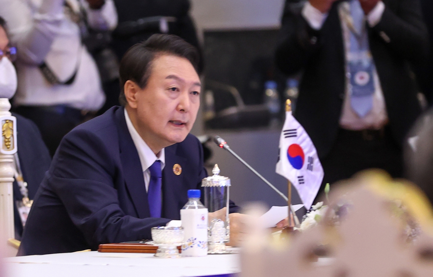 Tổng thống H&agrave;n Quốc Yoon Suk-yeol khẳng định coi trọng quan hệ với ASEAN, một trong những đối t&aacute;c quan trọng nhất của H&agrave;n Quốc - Ảnh: VGP/Nhật Bắc