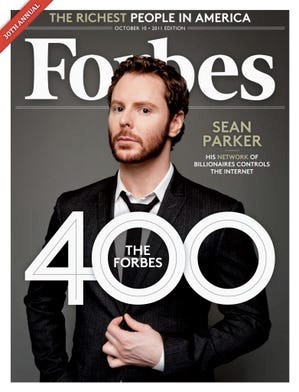 Sean Parker. Ảnh: Forbes