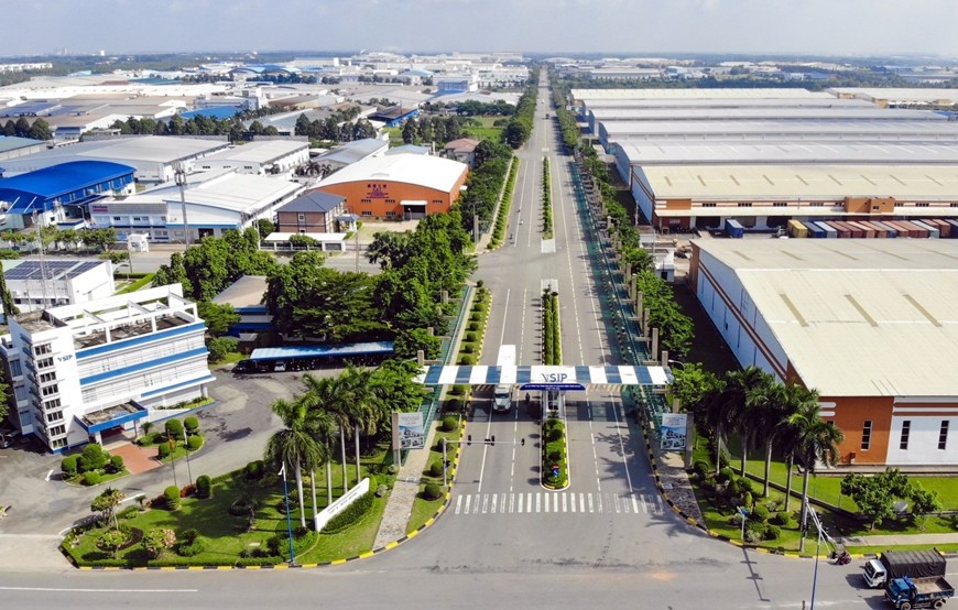 Một góc khu công nghiệp Việt Nam - Singapore II (VSIP II) tại thị xã Tân Uyên, tỉnh Bình Dương. Ảnh: Đức Tuấn.