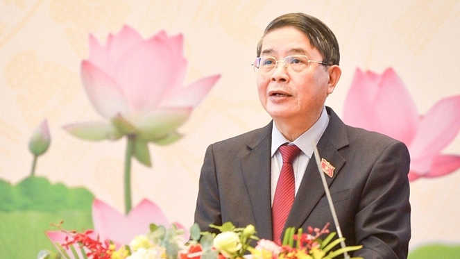 Phó Chủ tịch Quốc hội Nguyễn Đức Hải phát biểu tại hội thảo. Ảnh: Hồ Long