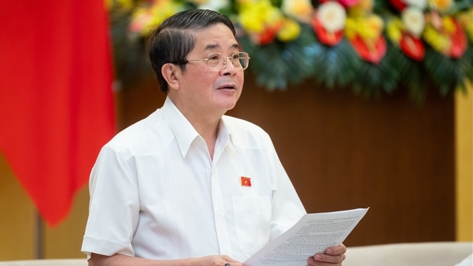 Phó Chủ tịch Quốc hội Nguyễn Đức Hải điều hành phiên họp. Ảnh: Hồ Long.