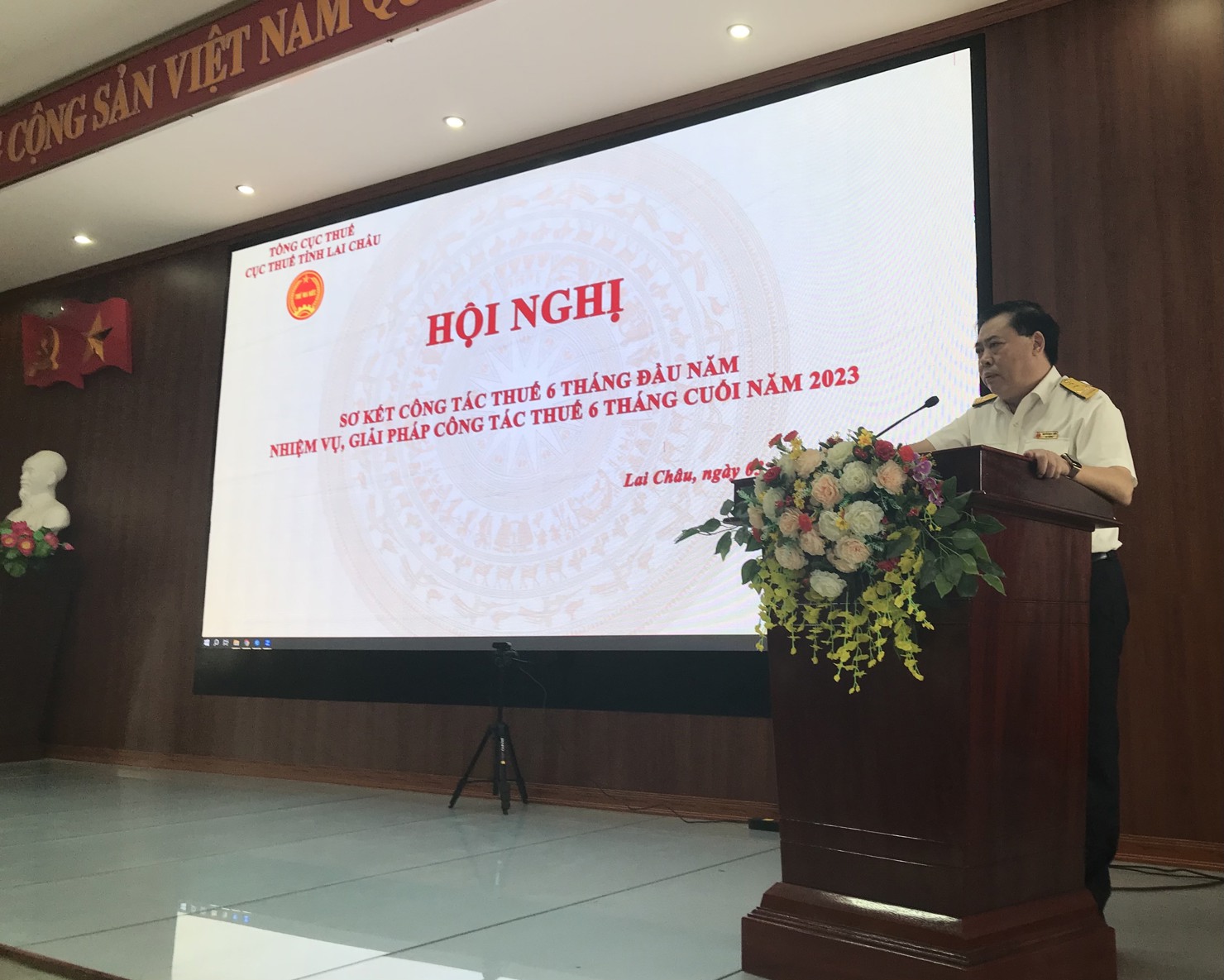 Đồng chí Nguyễn Mạnh Chiến - Cục trưởng Cục Thuế tỉnh Lai Châu nhận định những nhiệm vụ trọng tâm trong những tháng cuối năm 2023.