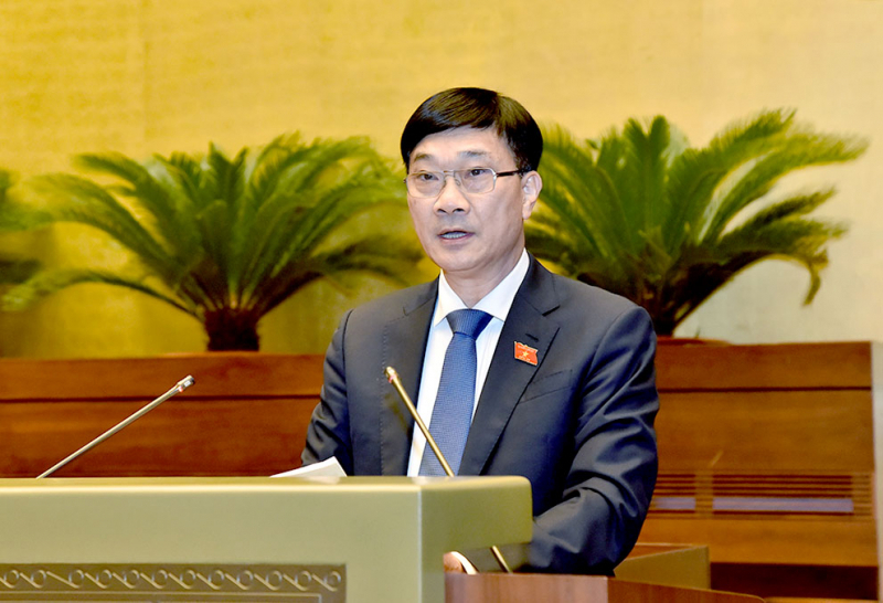 Chủ nhiệm Ủy ban Kinh tế Vũ Hồng Thanh ph&aacute;t biểu tại Hội nghị.