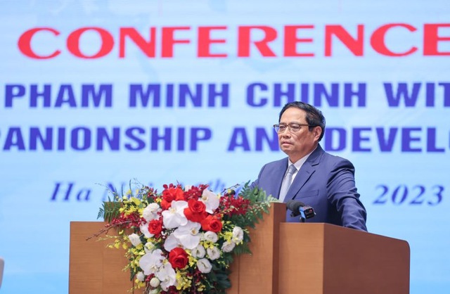 Thủ tướng Ch&iacute;nh phủ Phạm Minh Ch&iacute;nh ph&aacute;t biểu tại Hội nghị.&nbsp;